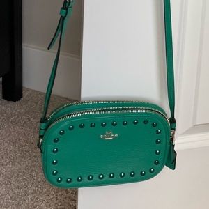 COPY - Kelly green studded coach cross body. Smoke free home. Used a few times.